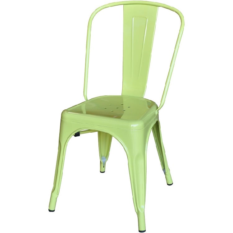 Xavier Pauchard style, Silla de terraza Silla de exterior estilo Tolix mate verde claro