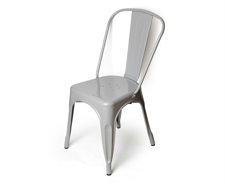 Xavier Pauchard style, Silla de terraza Silla de exterior estilo Tolix Silla apilable gris mate