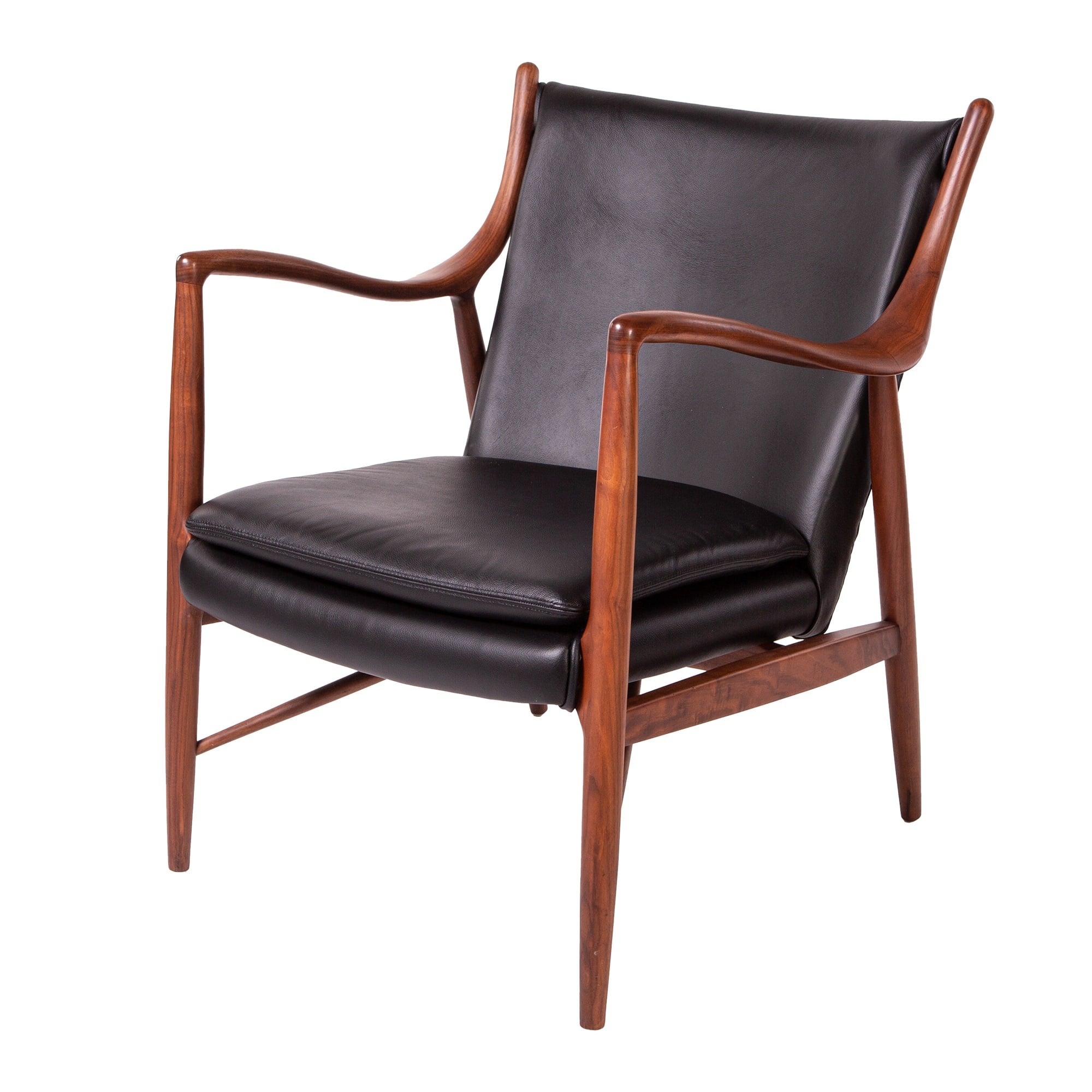 Finn Juhl style, Sillón 45 silla Negro